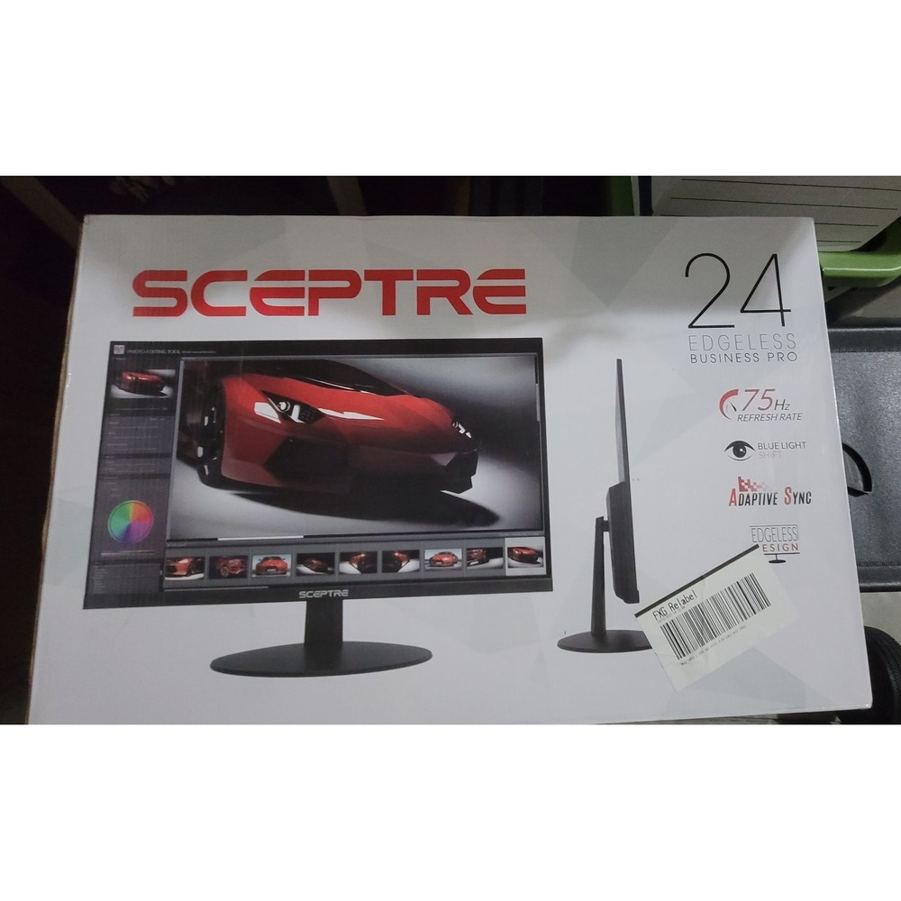 NWT Sceptre 24" LED‎ Monitor Ultra Slim Pro Series E248W-19203RT